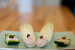 food salmon mousse smoked appetizers endives cucumber