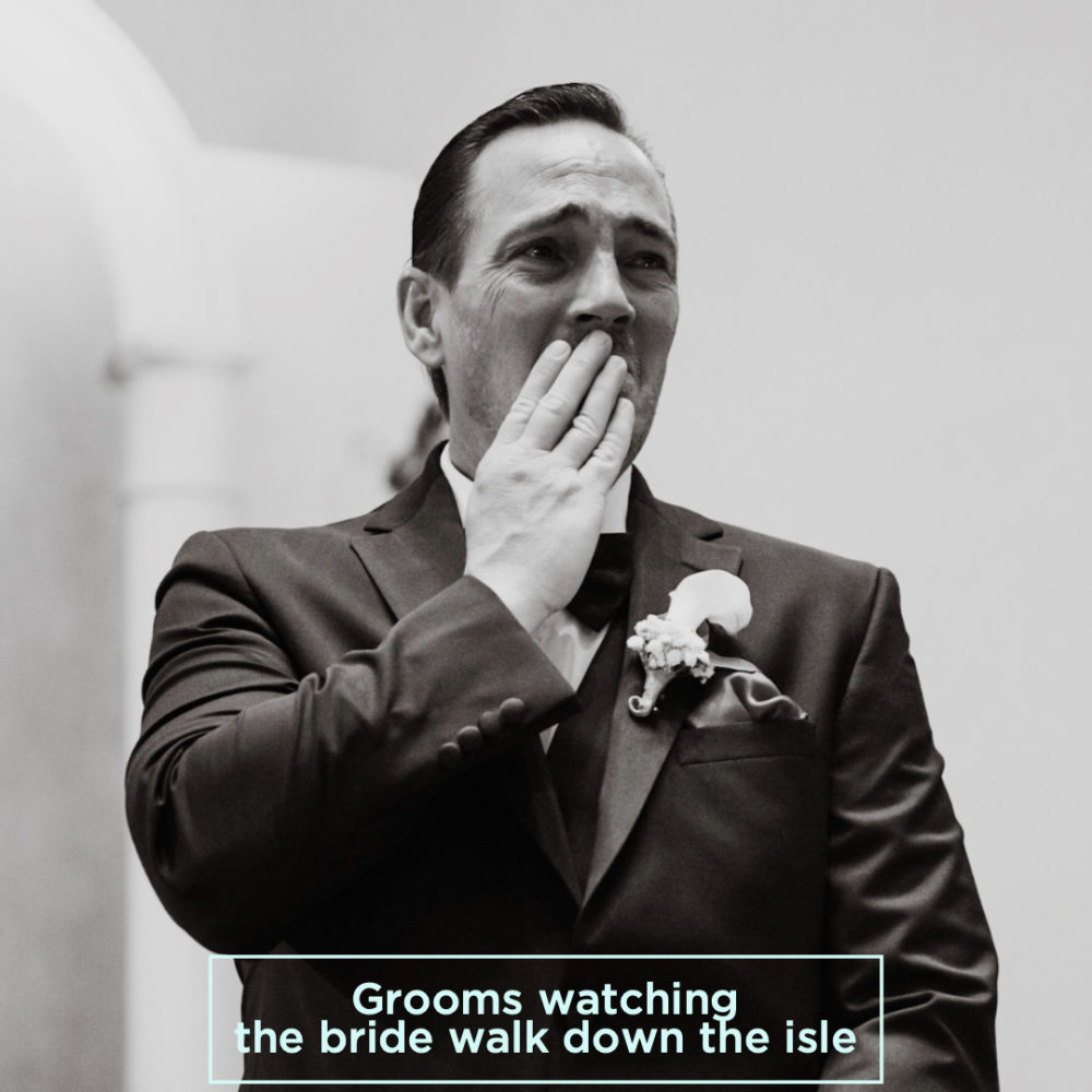 groom reaction crying emotional Matea Michelangeli Photographer south Florida